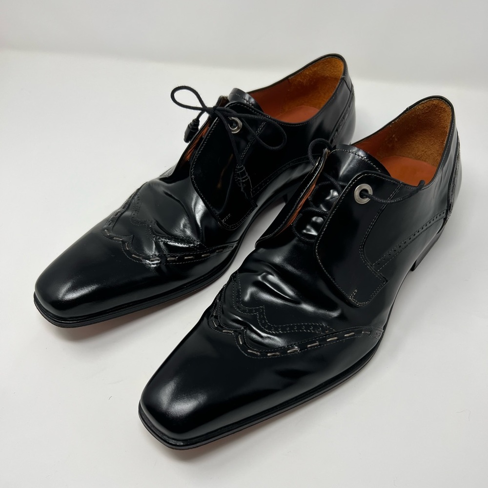 MEZLAN Classic Cap/Wing tip Dress shoes, 10 M, Black